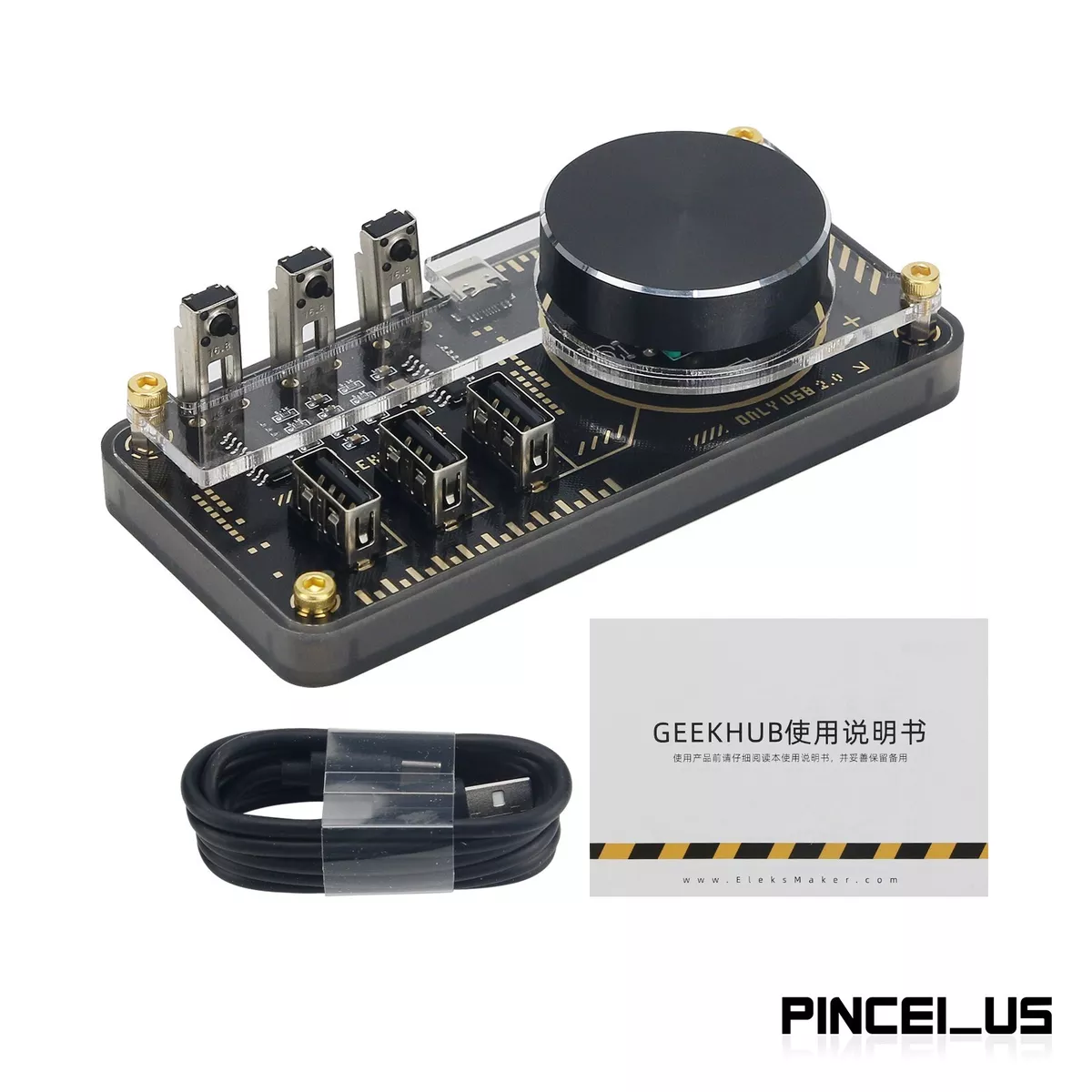 EleksMaker USB Hub Module Desktop Controller Adjustable Volume