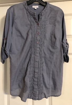 A Pea In The Pod Maternity Boho Embroidered Coastal Preppy Old Money Size M