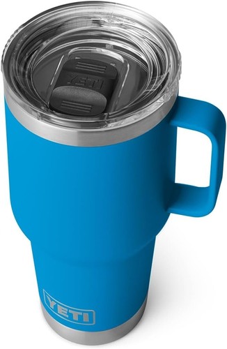 Rugged Big Wave Blue 30 oz Travel Mug - Vacuum Insulated with Stronghold Lid - Picture 3 of 10