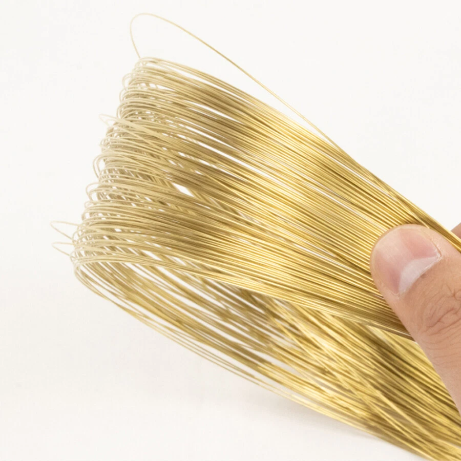 Alambre de latón redondo sólido desnudo H62 para hacer joyas artesanales hágalo usted mismo diámetro 0,3 mm-5 mm Foto 2 de 4