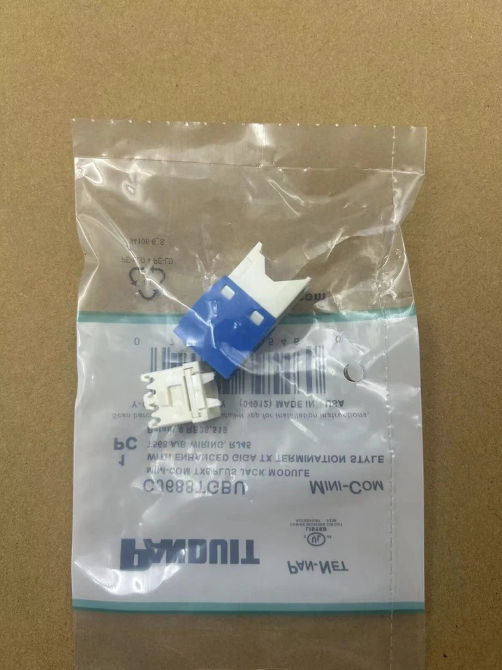 NEW Fits Panduit Giga TX Cat6 jack blue CJ688TGBU BOX OF 50. Free shipping - Image 3 of 3