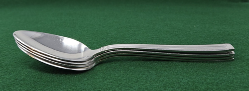 4 Wallace WAS244 Dinner Spoons 7 1/4" Stainless Flatware Centerline Satin Glossy - Picture 6 of 9