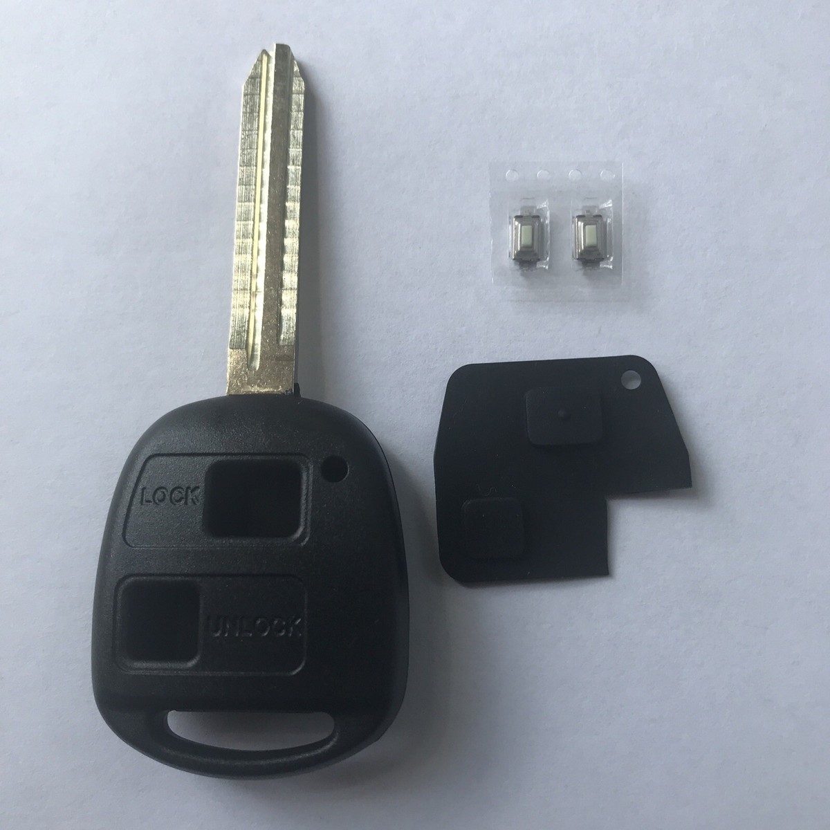 Schlüsselanhänger-Hülle Mit 2 Tasten Für Toyota – Passt Für Yaris, Corolla, Celica (TOY43-Fernbedienung)