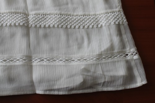 MASSIMO DUTTI ABITO LUNGO 100% SETA | 6646 | Pieghettato, Dettagli Guipure | ESAURITO - Foto 2 di 8