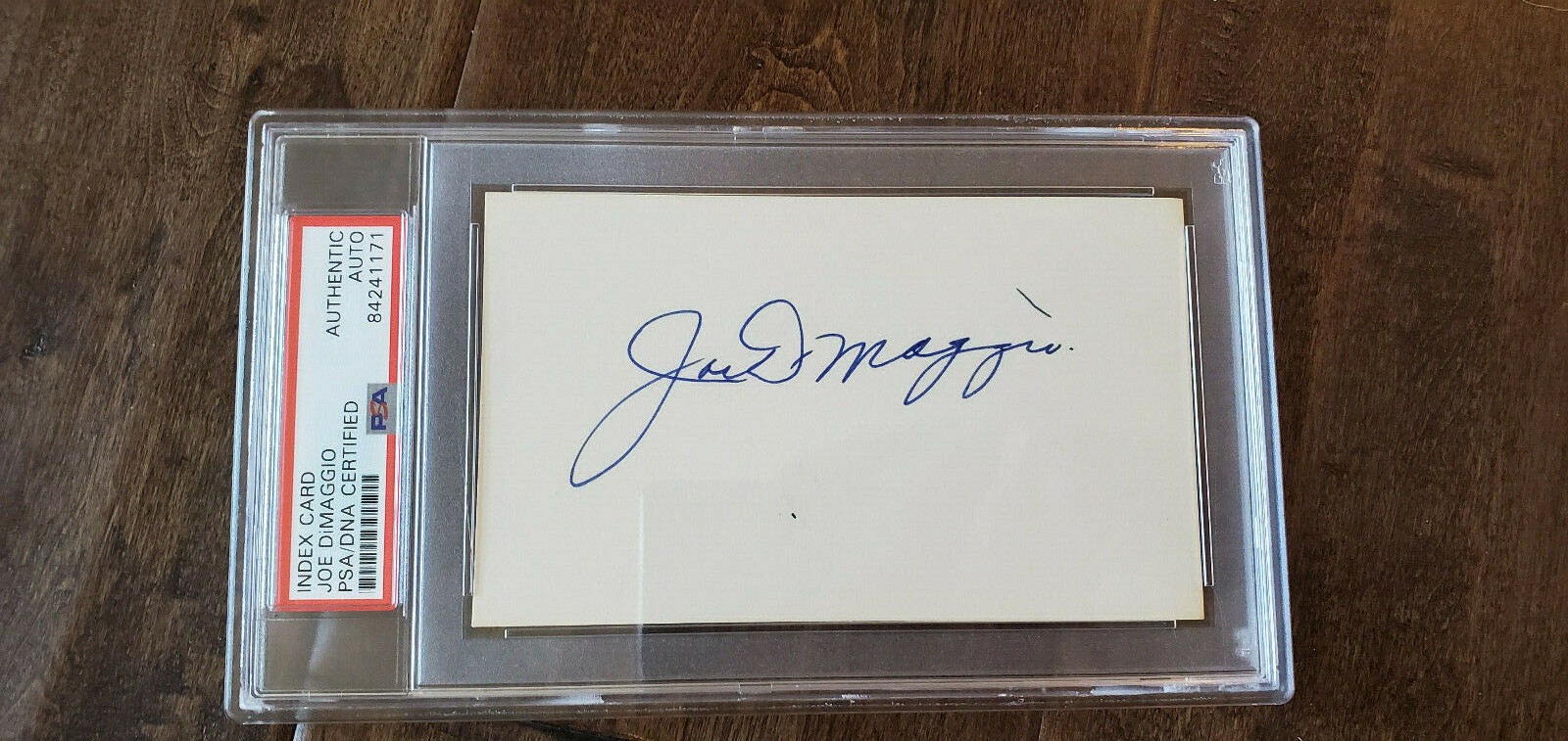 Joe Dimaggio Autographed Signed 3X5 Index Card New York Yankees Clipper