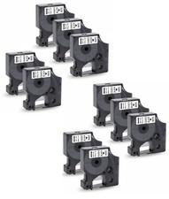 10-Pk/Pack 40913 Black/White Label Tape for DYMO D1 LabelManager 210D 450 260P