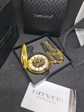 Mint Full Hunter TREEWETO Pocket Watch Working ref3837