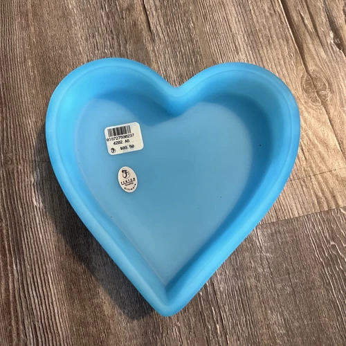 Fenton Sky Blue Glass Heart