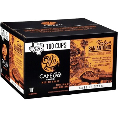 H-E-B Taste of San Antonio by Cafe Ole - Medium Roast Coffee Single Serve 100 CT