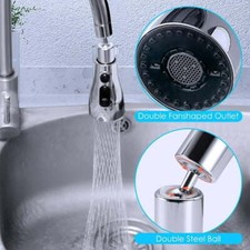 360 Rotating Kitchen Mixer Tap with Aerator Kitchen Tap with 3 Spray Modes