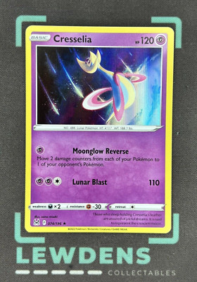 Cresselia - 074/196 - Holo Rare - SWSH Lost Origin - Pokemon Card ...