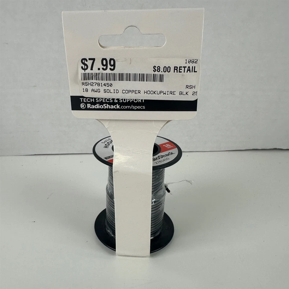 Hook-Up Wire 18 AWG Solid Copper 25 ft. RadioShack 2781450 NEW - Image 2 of 2