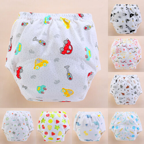 Baby Kids Waterproof Reusable Cotton Infant Potty Training Pants Nappy Children* - Picture 1 of 25