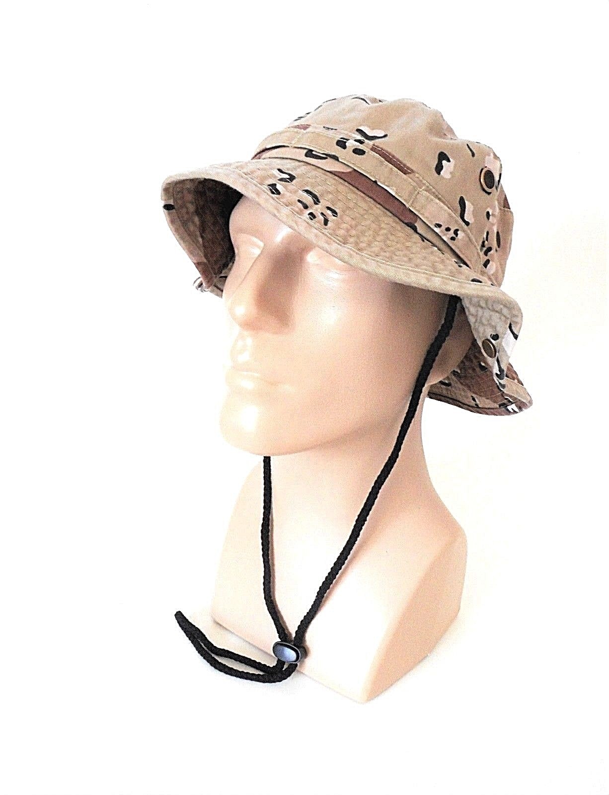 Desert Camo Bucket Hat 100% Cotton Two Size Options Sun Protection-image