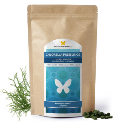 500g Chlorella Tabletten ohne Zusätze Rohkostqualität Presslinge Kapseln