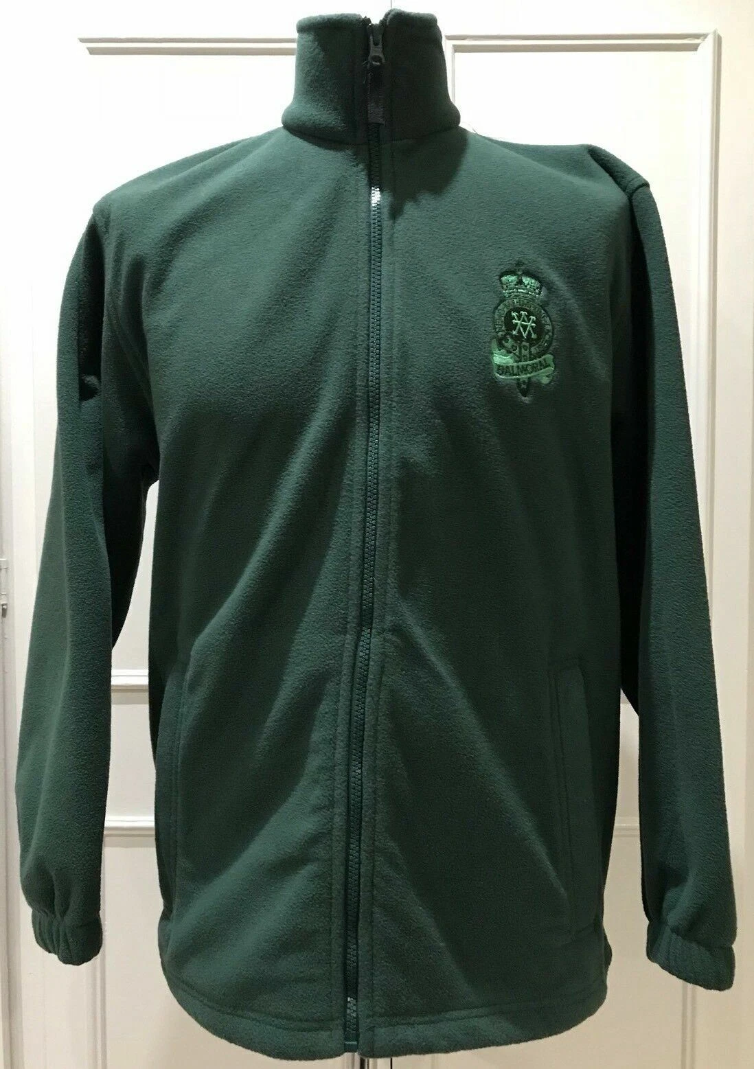 MENS GREEN FLEECE WITH BALMORAL LOGO SIZE SMALL