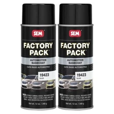 SEM 19423 Factory Pack Black Automotive Basecoat 12 oz (2 Cans)