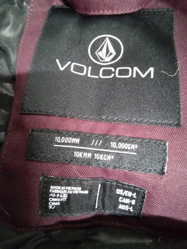 Pantalones Volcom para mujer frochickie nieve esquí snowboard grandes vino púrpura #R2A Foto 3 de 3