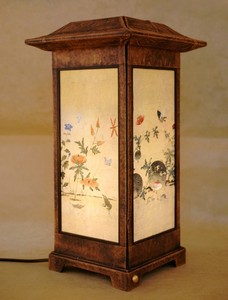 Paper Shade Square Lantern Table Bedside Bedroom Orange ...