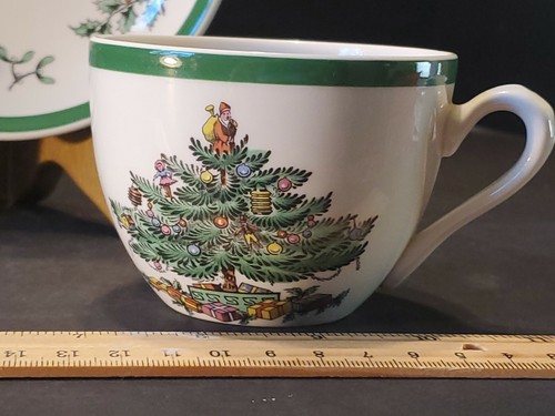 Vintage Spode England SP3324 P&Q Christmas Tree Coffee/Tea Cup&Saucer EUC - Picture 6 of 12