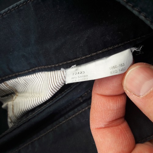 Pantalones chinos Bogner para hombre 36x28 azul marino ajuste cómodo cremallera mosca adulto W36 L28 - Imagen 12 de 12