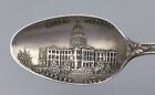 Antique Sterling Silver Souvenir Spoon Art Nouveau Lily State Capitol Denver Co