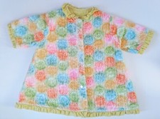 Vintage Her Majesty Toddler 3T Terry Cotton Quilted Robe Button Up Coat