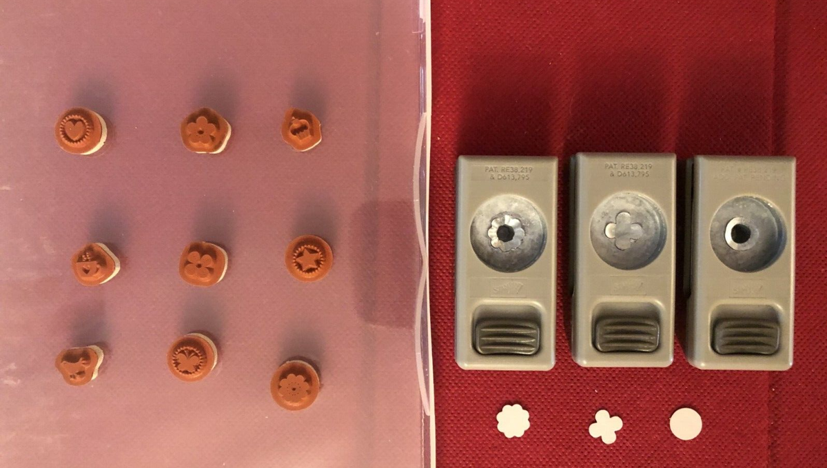 Stampin Up ITTY BITTY BITS Stamp Set and ITTY BITTY SHAPES Punch