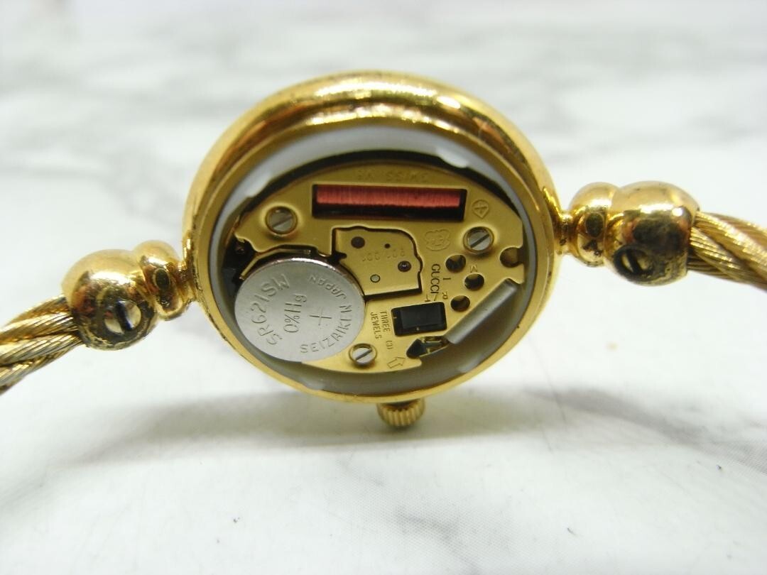 GUCCI 2700.2.L Watch Bangle Quartz Women's Black Dial Gold GUCCI 2700.2.L Watch Bangle Quartz Women's Black Dial Gold