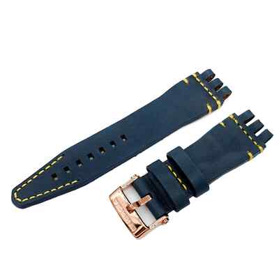 Vostok Europe Energia Rocket Lederarmband 26 mm blau   petrol gelb  Schließ rose