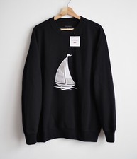 JW Anderson Signature Sailboat Embroidery Long Sleeve Relax Sweatshirt Uniqlo