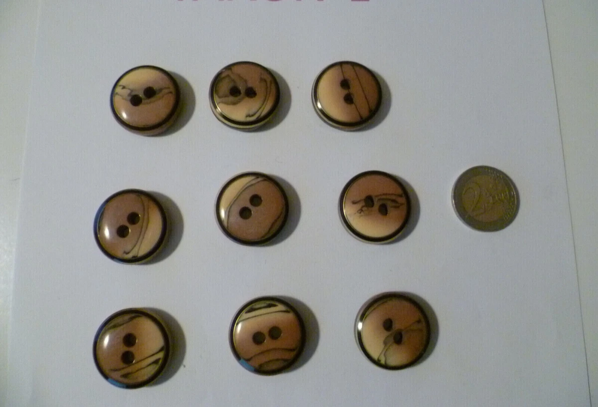 Bottoni Vintage Bombati Neri Per Cappotti: Pelle Scamosciata - Foto 2