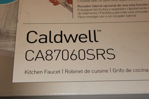 Grifo de cocina de arco alto Moen Caldwell CA87060SRS con spray lateral acero inoxidable - Imagen 5 de 12