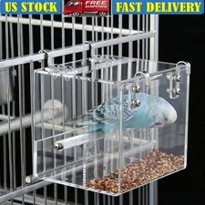 Automatic Bird Feeder No Mess Acrylic Hanging Bird Food Dispenser For Parrots US
