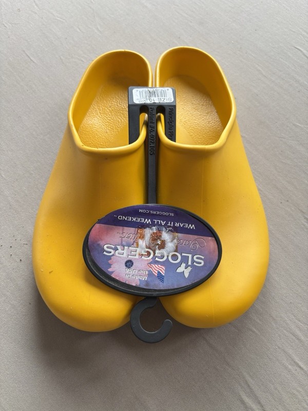Sloggers Made In The USA Waterproof Slip Ons Yellow Size 10 NWT