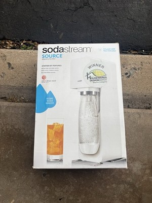 New SodaStream Source Sparkling Water Maker White Homemade Soda  Starter kit