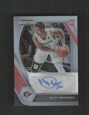 2021 Panini Prizm Draft Picks Matt Mitchell Draft Picks Autographs Silver