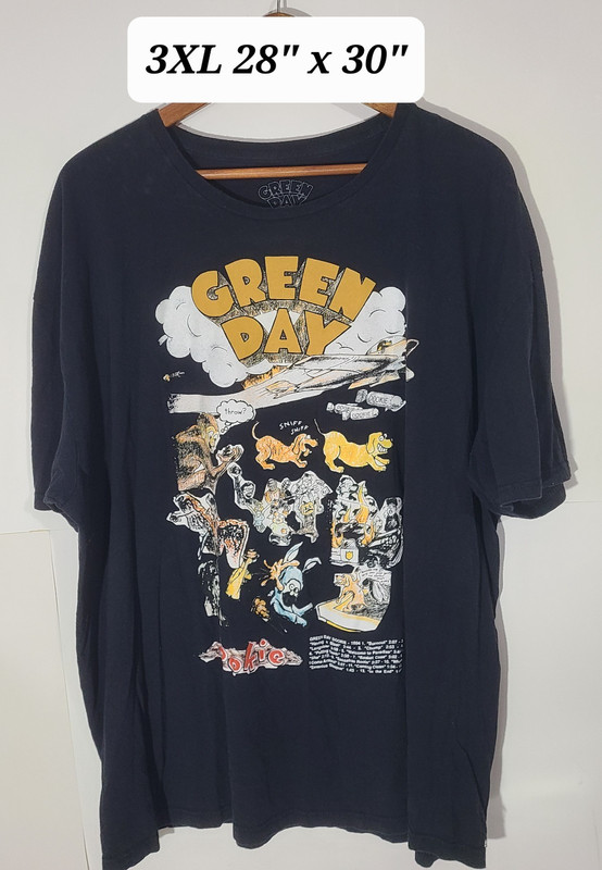 Green Day Dookie Men's Black 3XL T-Shirt  Punk Officially Licensed