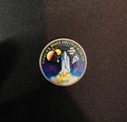 Colorized Kennedy Half Dollar - Space Program - Final STS Mission (2015-D)