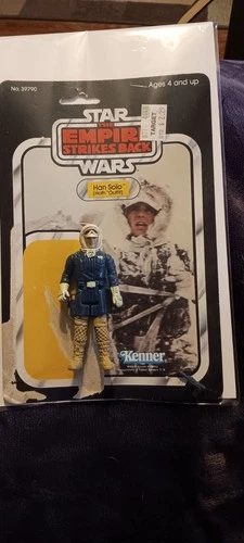 1980 Kenner Star Wars Han Solo (Hoth Outfit) W/31A Cardback, weapon included