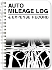 BookFactory Mileage Log Book Auto Mileage Expense Record Notebook for Taxes - 12