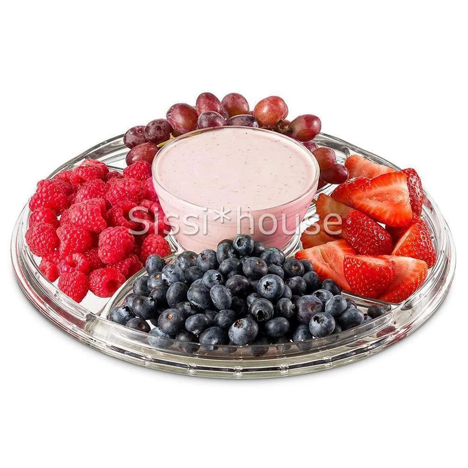 Multifunctional Serving Platter for Kitchen Party Platter Cake Stand with Dome - image 2 of 4