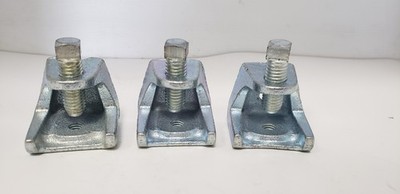BC-90 MALLEABLE IRON THREADED ROD BEAM CLAMP, 3/8'' (LOT OF 3) NNB