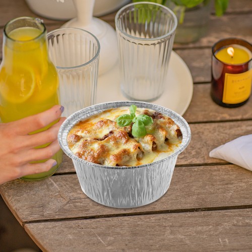 Paquete de 4 tazas de pudín de papel de aluminio para padre recipientes pequeños moldes de aluminio - Imagen 7 de 12