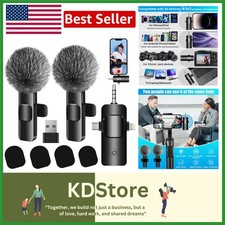 Portable Lavalier Microphone with Smart Noise Cancellation - Ideal for Creators
