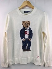 NEW Bear Sweater Polo Womens Cotton WOOL BLEN...