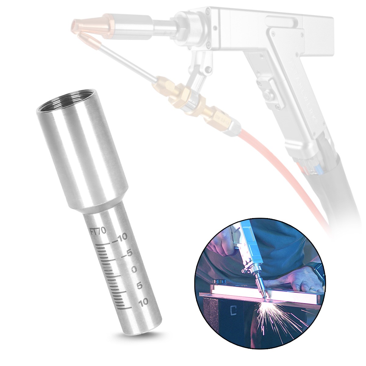 STAHLWERK nozzle holder laser welding device FT 70 focus tube laser welding gun
