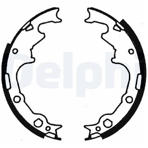 2X Bremsbackensatz Hinten FüR Jeep Cherokee KJ XJ 4.0 86 Bis 01 Delphi ED1 Teil-image