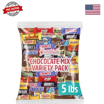 Chocolate Assorted Candy Variety Pack - 5 lb Bulk - Individually Wrapped Mixe...