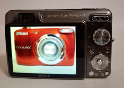 Sony Cyber-shot DSC-W300 13.6MP Digital Camera - Black for sale